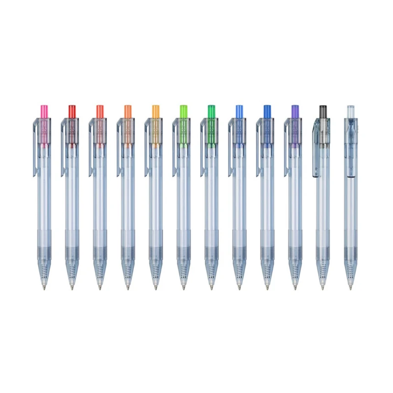 Transparent writing instruments in a range of accent colours